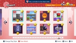 Screenshot of Expert's level select screen from the Nintendo Switch version of Mario vs. Donkey Kong