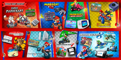 Mario Kart infograph, showing the history of the main installments.
