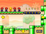 A screenshot of Room 3-3 from Mario vs. Donkey Kong 2: March of the Minis.