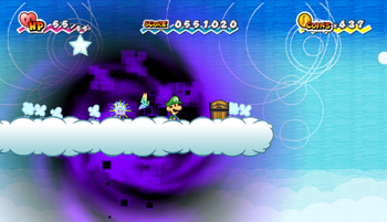 Fifth treasure chest in Overthere Stair of Super Paper Mario.