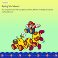 Thumbnail of the website's 2023 spring theme, featuring Mario and a Wiggler