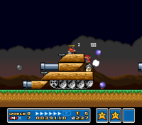 Tanks in the NES, SNES, and GBA versions of Super Mario Bros. 3
