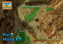 Hole 17 of Shifting Sands from Mario Golf: Toadstool Tour