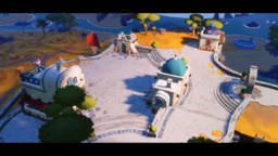 Beacon Town on the planet Beacon Beach in ’'Mario + Rabbids Sparks of Hope