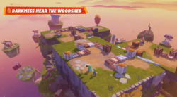 An example of the Darkmess Near the Woodshed battle in Mario + Rabbids Sparks of Hope