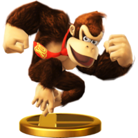 Donkey Kong trophy from Super Smash Bros. for Wii U