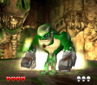 Greenfist's appearance in Wario World