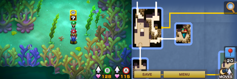 Fifteenth block in Gwarhar Lagoon of Mario & Luigi: Superstar Saga + Bowser's Minions.