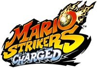 The logo for Mario Strikers Charged