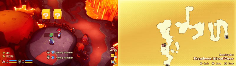 7th and 8th blocks in Skorcheen Island from Mario & Luigi: Brothership