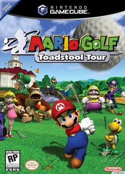 The pre-release box art for Mario Golf: Toadstool Tour