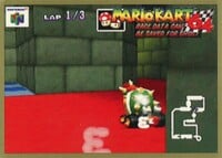 One of the Mario Kart 64 Collectible Trading Cards.