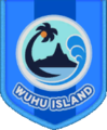 A blue Wuhu Island flag