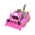 Monster tires (pink) on the Pink Dozer