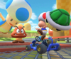 The icon of the Toad Cup challenge from the New York Tour and the Dry Bones Cup challenge from the Flower Tour in Mario Kart Tour.
