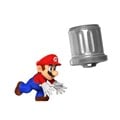 Mario throwing a Garbage Can