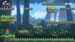 Screenshot of Expert level EX-2 from the Nintendo Switch version of Mario vs. Donkey Kong