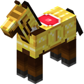 Dark brown Horse (Super Mario Mash-up, gold armor)