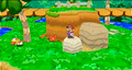 An early screenshot of Paper Mario with Poochy in it.