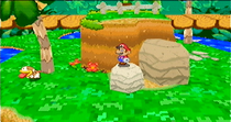 Poochy in a pre-release version of Paper Mario
