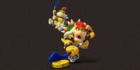 Image of Bowser and Bowser Jr. playing hockey, shown upon answering the fifth question