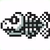 Fish Bone icon in Super Mario Maker 2 (Super Mario Bros. 3 style)
