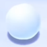 Close-up of a Snowball from Super Mario 3D World.