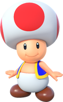 Artwork of Toad from Mario Party 10 (also used in Super Mario Run, Mario Party: The Top 100 and Mario Kart Tour)