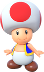 Artwork of Toad from Mario Party 10 (also used in Super Mario Run, Mario Party: The Top 100 and Mario Kart Tour)