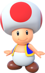 Artwork of Toad from Mario Party 10 (also used in Super Mario Run, Mario Party: The Top 100 and Mario Kart Tour)