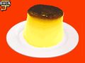 The custard being stretched
