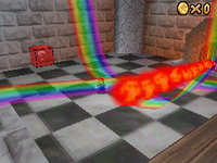 The fireplace flame in Rainbow Ride in Super Mario 64 DS.