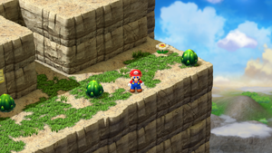 Mario finding a Flower in the second scene of Booster Pass of Super Mario RPG.