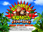 Japanese title screen for Donkey Konga