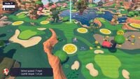 Hole 7 of Shelltop Sanctuary's Pro layout from Mario Golf: Super Rush