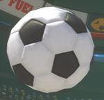 A soccer ball in Mario Kart 8 Deluxe