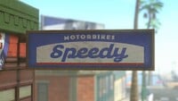 Speedy Motorbikes advert in Mario Kart World