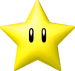 Artwork of a Super Star from Mario Kart Wii