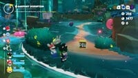 A Pow Block left to the Beep-0 Powers' Tutorial, Music Jungle, Melodic Gardens