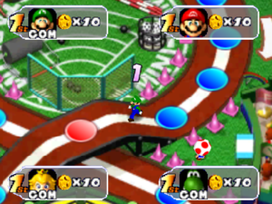 Mini-Game Trial gameplay from Mario Party 2
