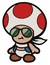 A Toad from Paper Mario: Color Splash.