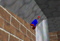 The go through the room glitch from Super Mario 64.