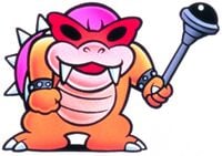 Artwork of Roy Koopa with a magic wand from Super Mario Bros. 3