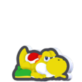Super Mario Bros. Wonder (Crouching standee, Yellow Yoshi)