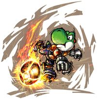 Yoshi's artwork from Mario Strikers Charged.