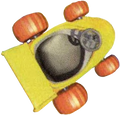 Aerial view of a car