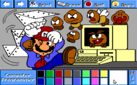 Mario as a computer programmer.