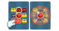 Tutorial image in Dr. Mario World demonstrating an exploder's abilities.