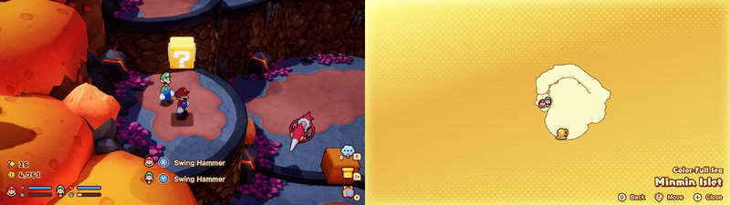 Second ? block in Minmin Islet from Mario & Luigi: Brothership