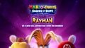 Promotional image for Rayman's DLC appearance in Mario + Rabbids Sparks of Hope